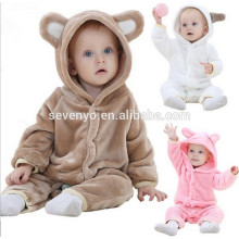 Populäre nette Tierkleidung 2018, Baby-Jungen-Mädchen-Bär verdicken Baumwolle Onesie Sleepwear-Spielanzug-neugeborene Winter-Kleidung